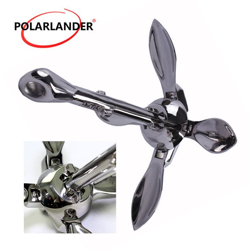Boat Folding Grapnel Anchor 1 Pcs Stainless Steel Durable 0.7 KG Docking Hardware For Boat Marine Yacht Marine Accessories