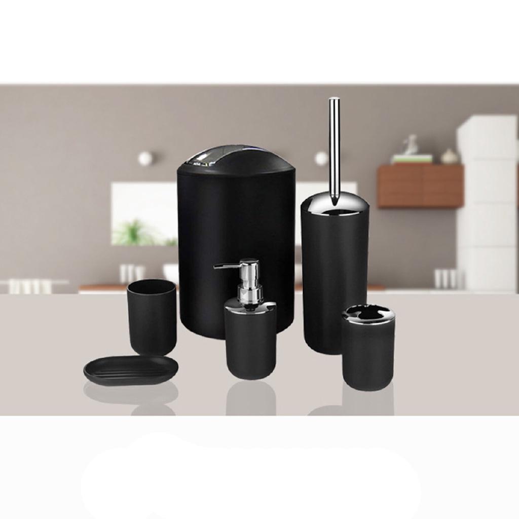 6 In 1  Bathroom Wash Set Bathroom Plating Six Sets of Soap Dispenser/Toothbrush Holder/Glass/Soap Box Bathroom Supplies