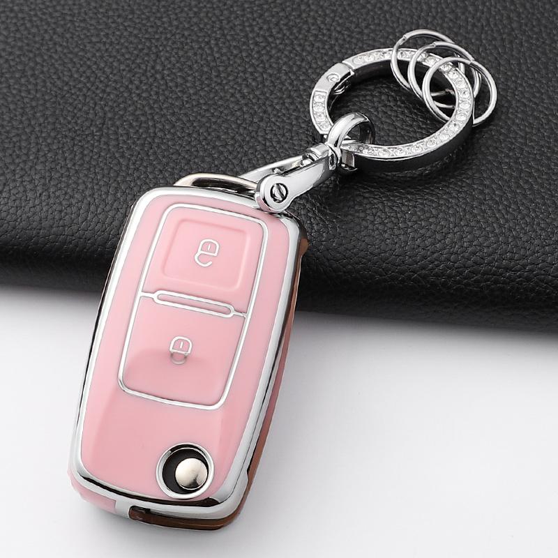 New Tpu Car Key Case Cover Shell For Vw Volkswagen Polo Tiguan Passat Golf Jetta Lavida Skoda Octavia 2 3 Button Accessories