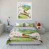 Colorful Bird Spring Decoration Set Soft Comfortable Duvet Cover Bedding Set Included 1*Duvet Cover & 2*Pillowcases, Gift