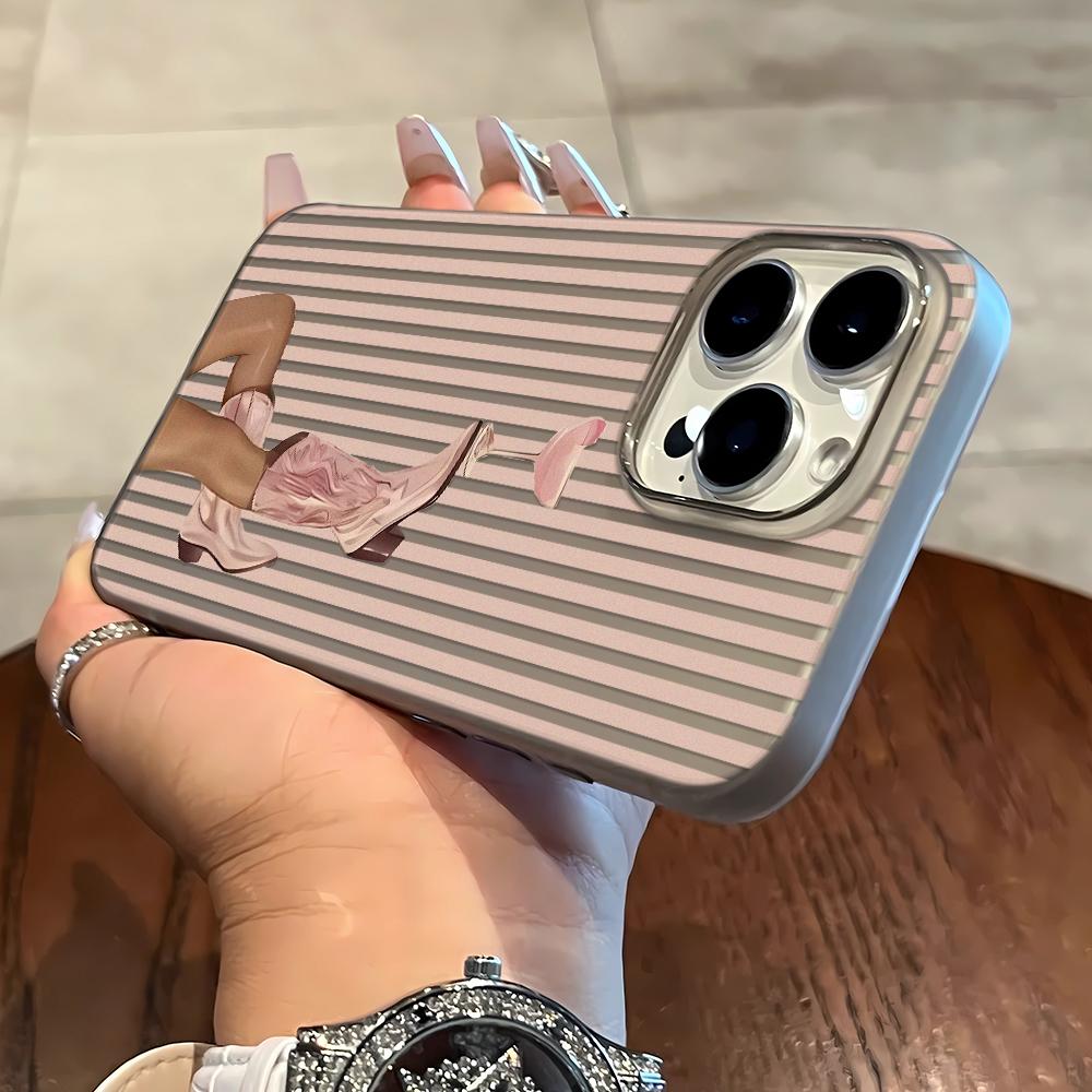 

High-heeled Wine Glass Phone Case For IPhone 16 13 15 11 12 14 17 Pro Max Air 7 8 Shockproof Transparent Cover Silicone Funda iphone 11 Pro
