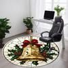 1pc Christmas Bell Office Round Area Rug, Indoor Mat Suitable ForOffice, Under Office Chairs Bedroom Living Room Home Decor, Room Deco D167