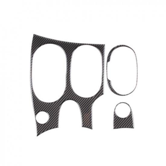 Carbon Fiber Central Console Gear Shift Panel Trim Sticker for Corvette C6 05-13