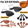 4/4 3/4 Violin Chinrest Fiddle Chin Rest Chinrest with Screw Adult Violin Chin Pad Stand Jujube/Ebony Wood for 3/4 4/4 Violin