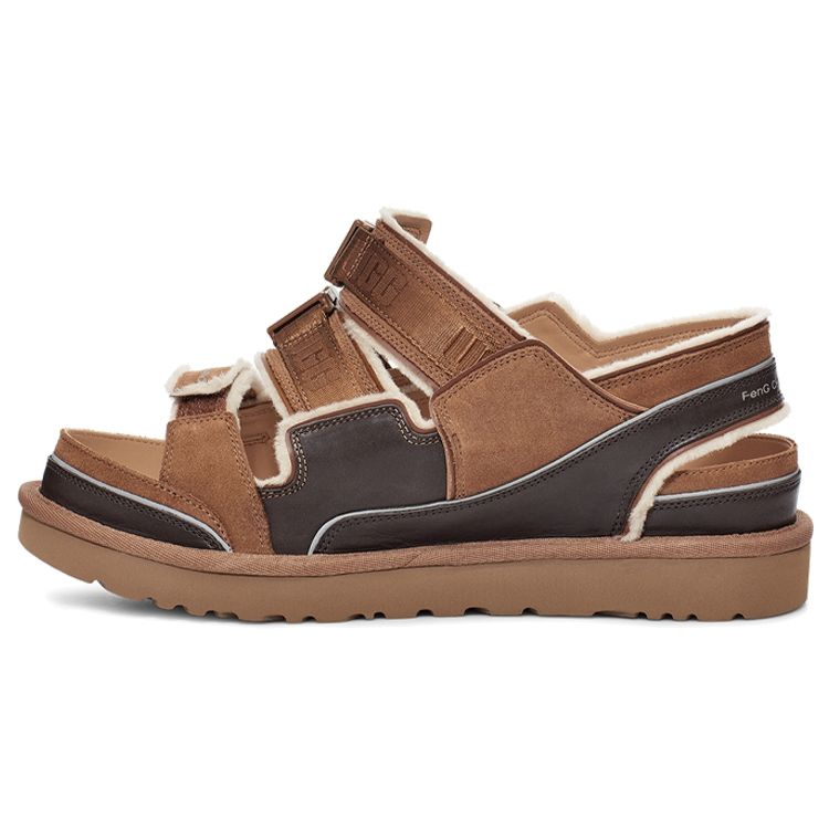 Feng Chen Wang X UGG Sandal One Strap Buckle Open Toe Fashion Slide Women Sandals Chestnut-Brown 1125206-CHE