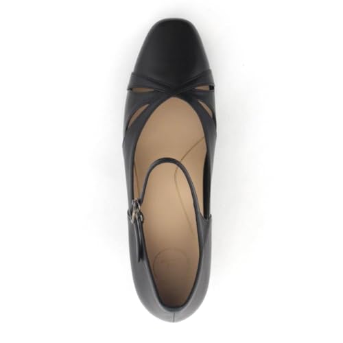 HIMIKO / 5cm Heel Cutwork Strap Pumps / 605005 Black 235