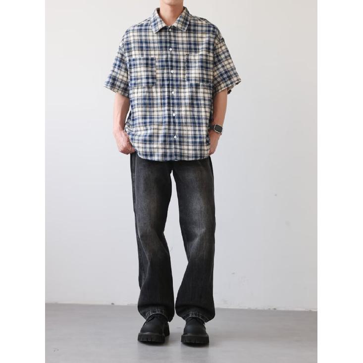 College Style Ins Shirt Jacket Autumn Korean Version Plus Size Chubby Sister Loose Slimming Plaid Long Sleeved Shirt