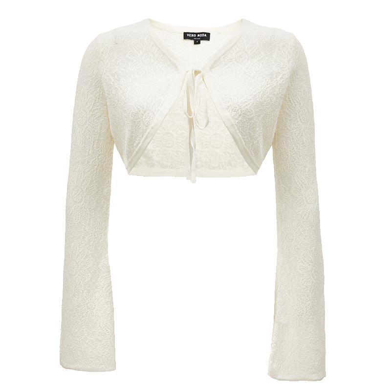 

VEROMODA Women s Crochet Knit Short Cardigan M