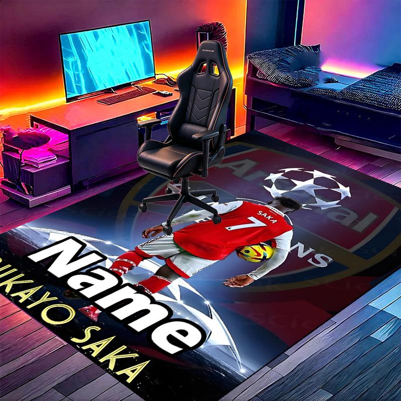 Custom Name Personalized Arsenal F.C Print Carpet, Versatile Home Decor Rug, for Playroom, Apartment, Balcony, Entryway, Hallway Gift