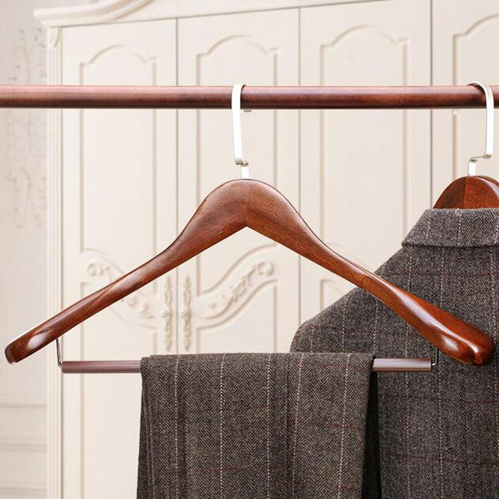 1pc Wooden Clothes Hangers Coat Pant Suit Skit Shirt Rack Wardrobe Wood