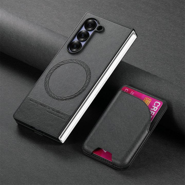 For Galaxy Z Fold 7 Funda 2 In1 Detachable Leather Magnet Case For Samsung Galaxy Z Fold 7 6 5 4 3 5G Card Bag Phone Cover Etui