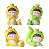 Cartoon Snake Baby Figurine Statue Cake Toppers Decoration Chinese Zodiacs Theme Party Accessories Resins Ornament