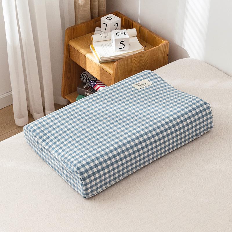 Latex Memory Pillow with Cotton Pillowcase for Children, 50x30cm, Washable, Four Seasons Use, Pillowcase 60x40cm.