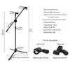 Adjustable Metal Floor Microphone and Phone Stand with Tripod Base for Live Singing