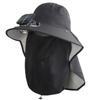 Solar Power Fisherman Hat With 3 Speed Fan Rechargeable Battery Face Neck Cover Sunproof Hat For Hiking Fishing