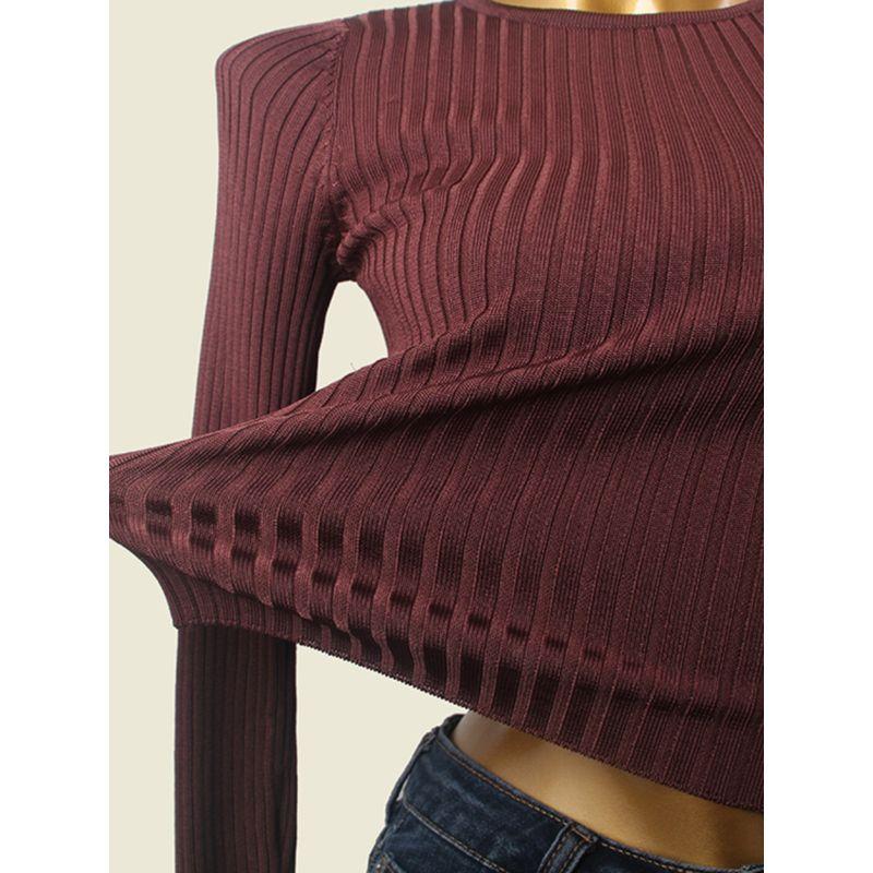 Australia Accessible Luxury Brand O-neck Short Bottoming Shirt Export Fashion Retro Metal Buckle Silm Pullover Inner Wear
