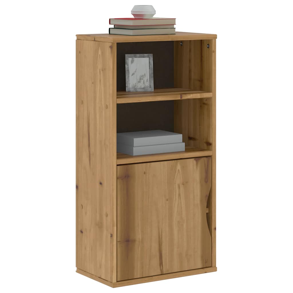 ODDA Side Table Cabinet 40 X 24 X 79 Cm Solid Pine Wood