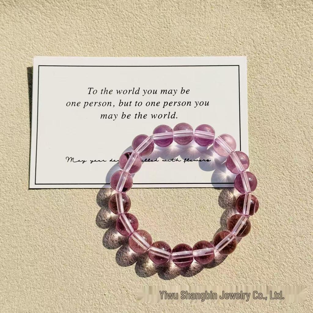 Multicolor Crystal Beaded Bracelet - Women's Korean Style Friendship Jewelry