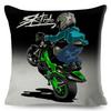 Kreskówkowa Poduszka Sportowy Motocykl Dekoracyjna Ekstremalna Pokrowiec na Poduszkę do Roweru Mobilnego na Sofę Dom Samochód Pokrowiec na Poduszkę,(1)