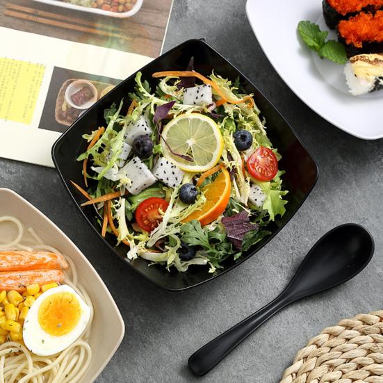 1/4Pcs Disposable Square Serving Bowls Smooth Edges Party Snack Salad Bowl