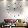 Moderne Super Large Size Metal Analog Innendørs Vegg Klokke Stue Cafe Dekor