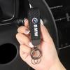 Leather Car Logo Key Chain Keyring Auto Interiors Accessories For BMW 50th Anniversary E46 E90 E60 F30 F10 E39 E36 F20 G20 G30 ulcr72