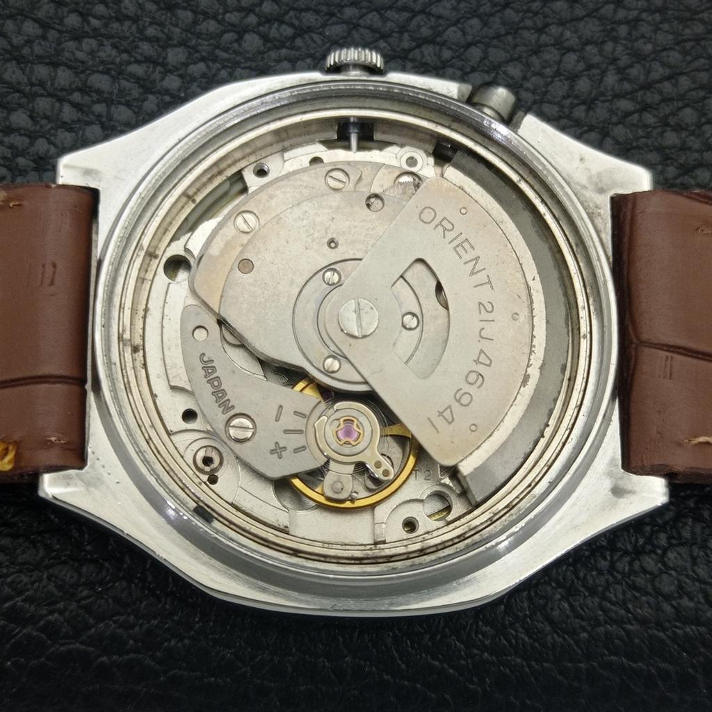 AUTOMATIC VINTAGE ORIENT CRYSTAL JAPAN 46941 MENS ORIGINAL DIAL WATCH A703332-1 R213b-a703332