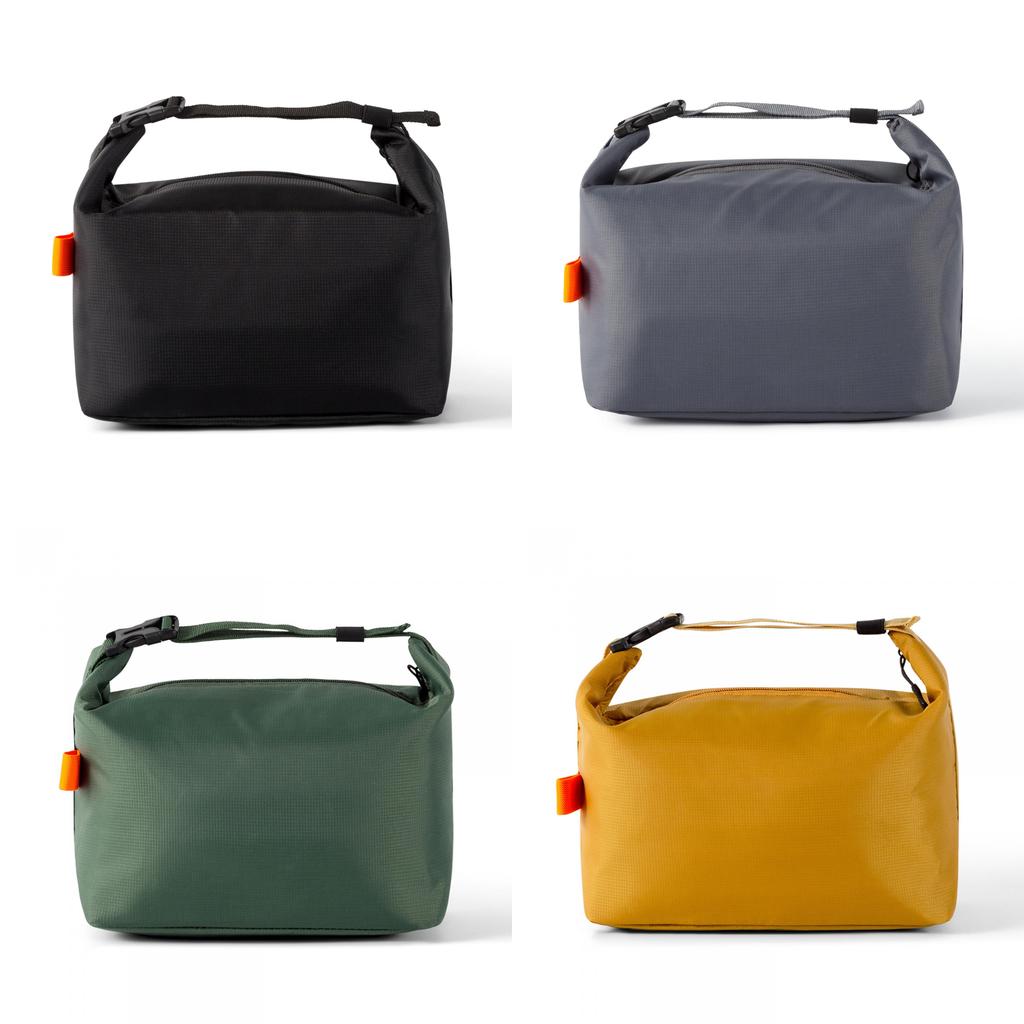 Solid Color Reusable Lunch Bag With Thermal Insulation For Work Travel And Picnic