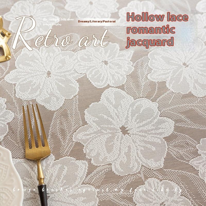 Lace tablecloth, coffee table, high-end sense, light luxury, studio atmosphere, table cover, stall cloth, selling accessories