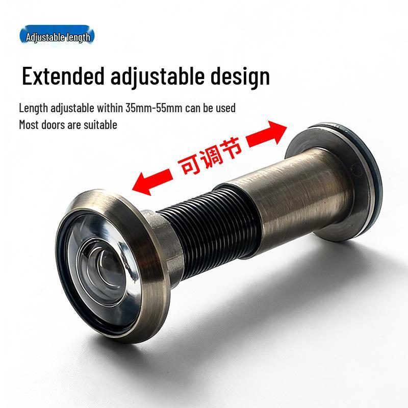 Fireproof Anti-Theft Security Camera Doorbell with HD Peephole for Main Entrance Doors
