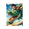 DBZ Knitted Blanket Flannel Super Saiyan Super Warm Throw Blanket for Car Sofa Couch Bedroom Quilt