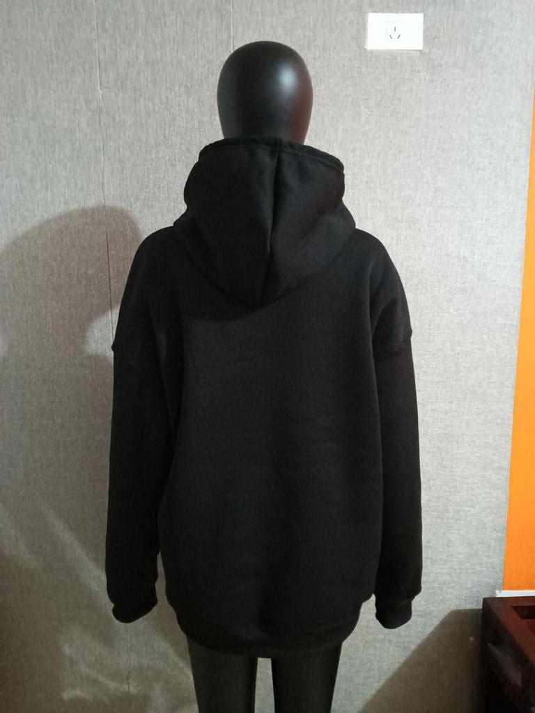 Men's Thickened Oversized Velvet Hoodie - Unisex Sweatshirt, Large Size