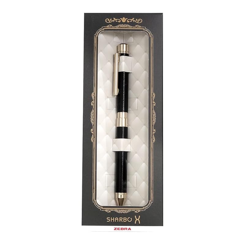 

zebra multifunction pen Shabo X SL6 gift set With refill leather black SB36-GS-LBK