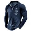 New POLO Shirt Zip Long-sleeved Lapel Men's Sweatshirt Casual Tops Tide