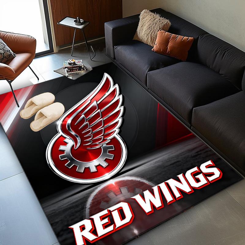Detroit Red Wings Crest Area Rug Suitable for Indoor And Outdoor,Carpets for Kitchens, Homes, Offices, Living Rooms,Home Decor,Christmas Gift