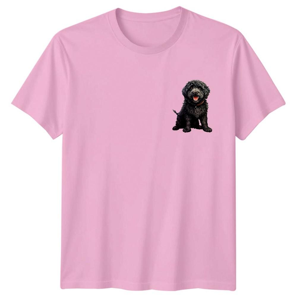 Black Curly Haired Dog Dogs Animals Unisexs T Shirt Unisexs Tee Graphic Unisex Top