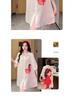 Japanese Ice Silk Red Print Nightdress - Sexy, Lightweight, Summer-Ready Pajamas for Women