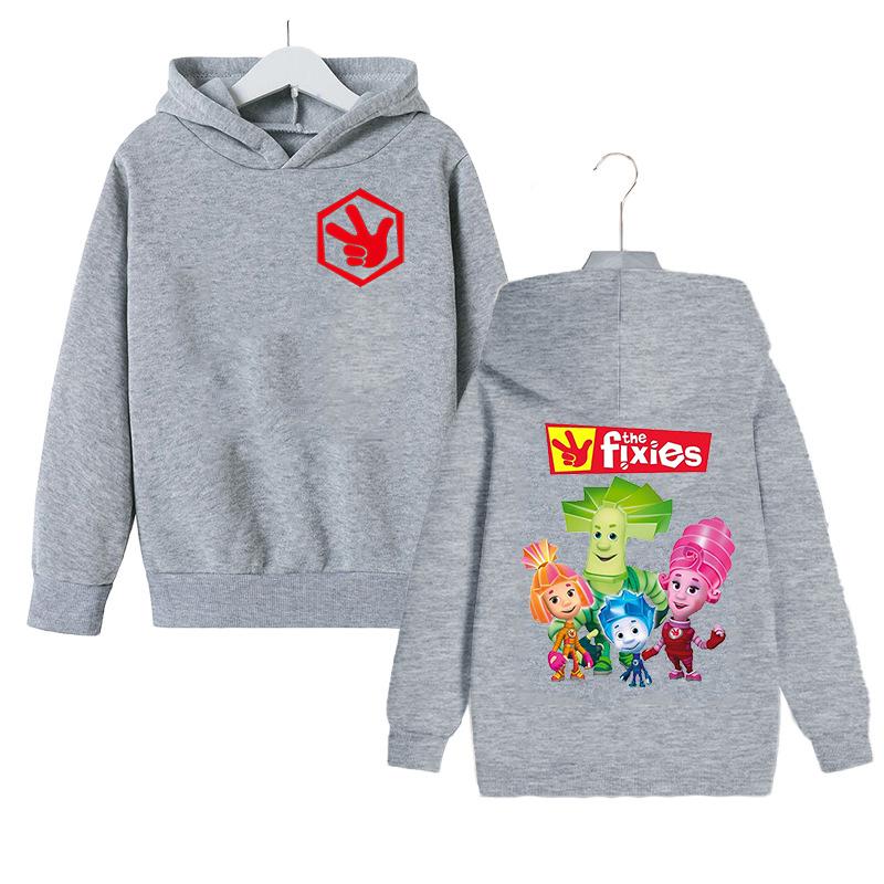 Autumn The Fixies Graphic Hoodies Boys Girls Cute Cartoon Print Hoodie Long Sleeve Casual Children's Sweatshirt Kids Hooded Tops