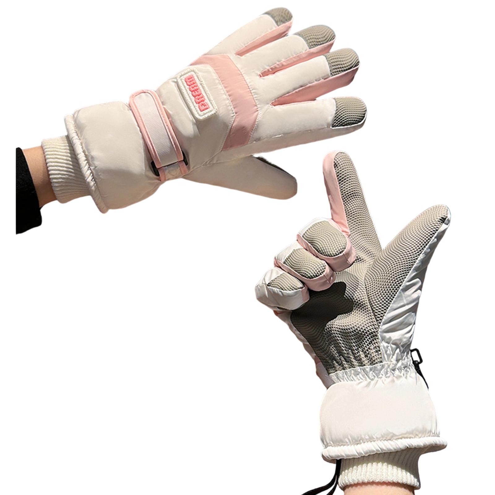 

Men s And Women s Warm, Thick, And Plush Ski Gloves For Keeping Warm And Cold One Size рожевий