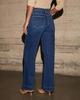 2025 Spring Women's High-Waisted Wide-Leg Retro Jeans - Slimming and Versatile Style