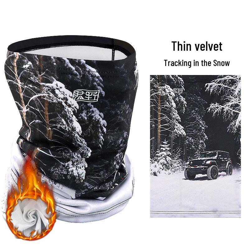 Unisex Fleece-Lined Neck Gaiter for Cycling: Windproof Mask & Cold Protection Neck Warmer.