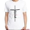 Religious Signature Cross Love Fashion Graphic T Shirts Cotton Short Sleeve TShirts Short Sleeve Tee New Shirts And TShirts
