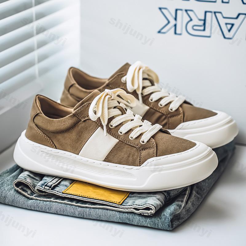 Fashion Men's 2025 Spring New Fashion Trend Casual Shoes Mesh Breathable Thick Soled Shoes Sports Comfortable Non slip Chunky sneakers