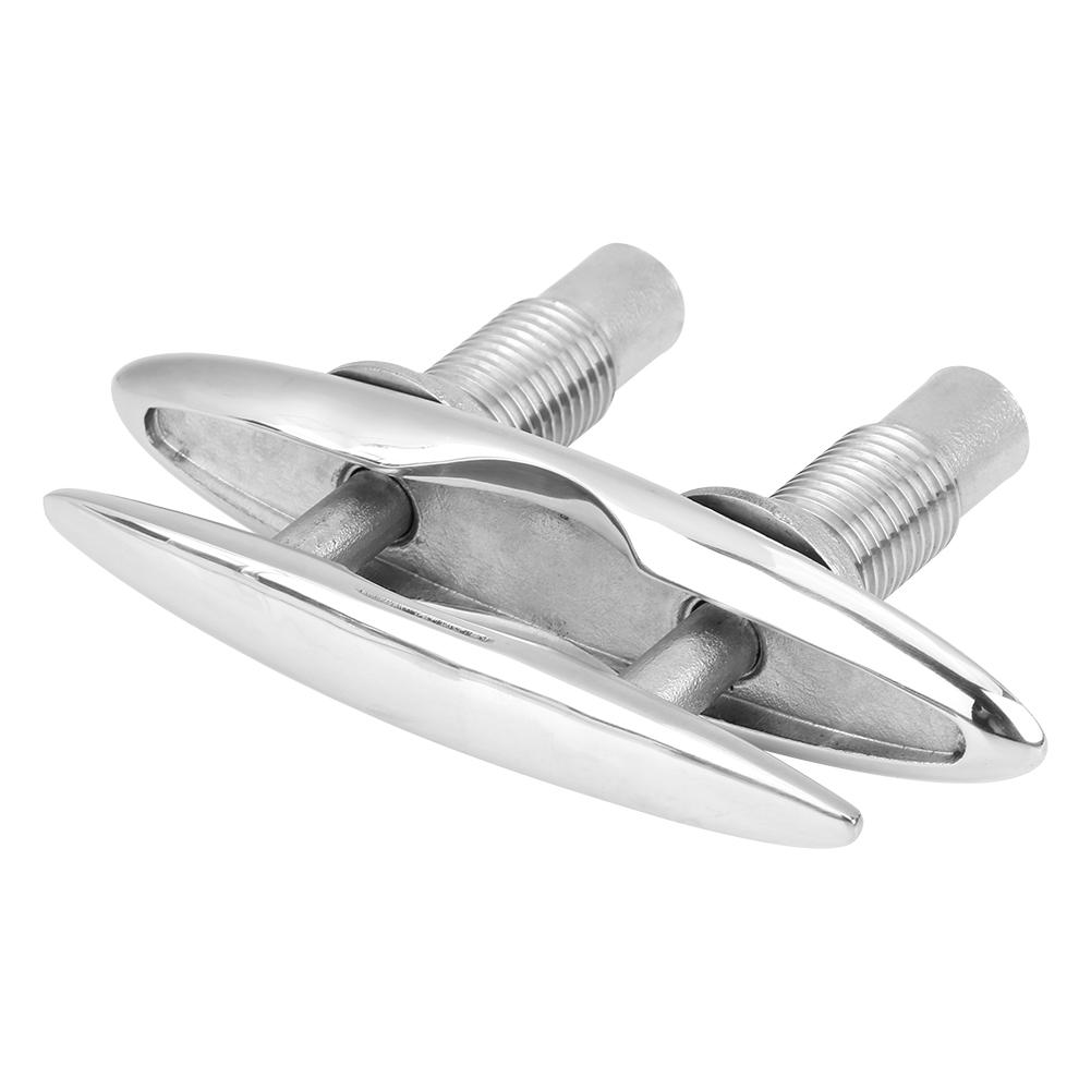 6  Boat Ship Mooring Dock Neat Cleat 316 Stainless Steel Double Deck Push Pull Cable   Bolt