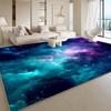 Galaxy Planet Print Floor Mat - Soft Rug for Living Room Bedroom Office Decor Machine Washable Space Theme Design Beautiful