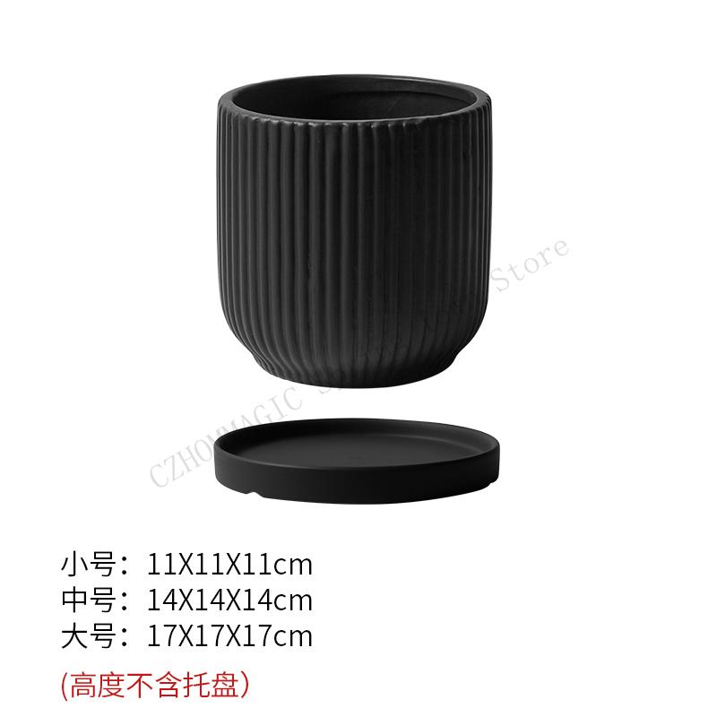 

Nordic Style Ins Ceramic Flowerpot With Tray Fashion Simple Indoor Living Room Pot For Flowers Lvluo Bonsai Home Decoration Gifs S 11x11x11cm