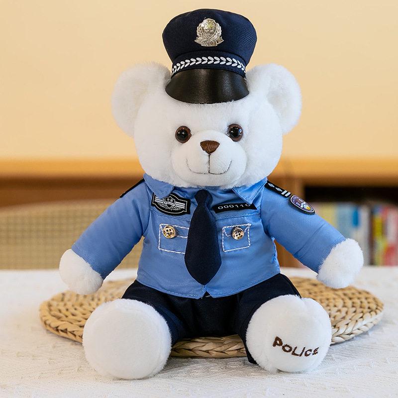 Firefighter Police Teddy Bear Plush Toy - Little Bear Cushion Wedding Gift