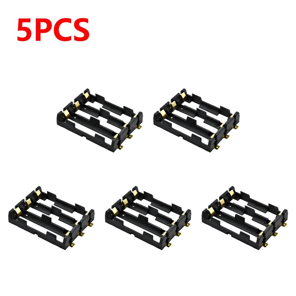 1-10pcs 18650 SMT Battery Holder 18650 SMD Battery Box With Bronze Pins Rechargeable Battery Holder Clip Storage Case Power Bank