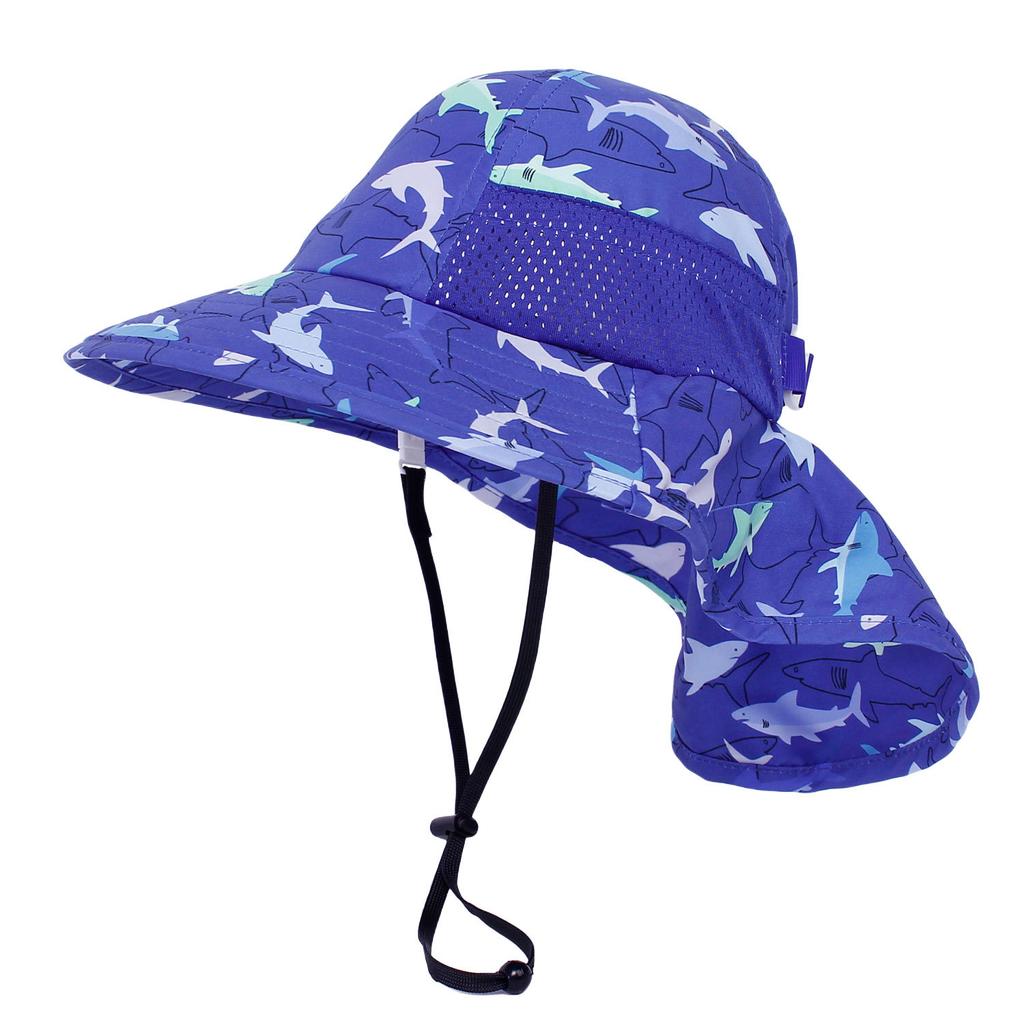 Girls Sun Hat Baby Beach Hats Boys UPF 50+ Kids Summer Protection Cap Toddler Breathable Mesh Wide Sunshade Hat