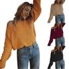 Versatile Plus Size Autumn Womens Sweaters Off The Shoulder Pullover Sweater Long Sleeve For Every Occasion